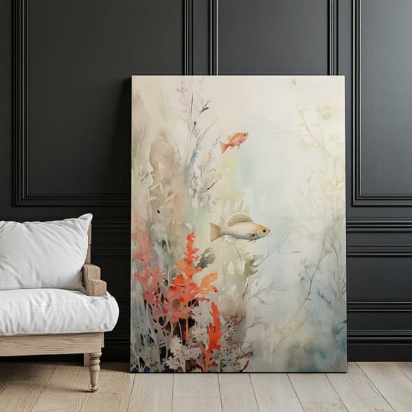 Soft Colors of Undersea Paradise Soft Colors of Undersea Paradise, 50x70 cm, guld aluminiumsramme, 230 gsm mat papir
