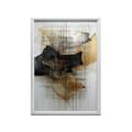 Miniatyrbillede 10 af 10: Guld-sort skulptur i rummet Guld-sort skulptur i rummet, 40x50 cm, sort aluminiumsramme, 230 gsm mat papir