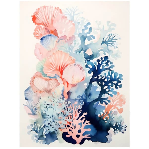 Underwater Harmony Underwater Harmony, 60x90 cm, guld aluminiumram, 230 gsm matt papper