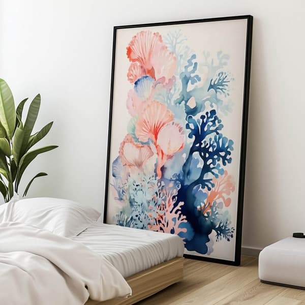 Underwater Harmony Underwater Harmony, 60x90 cm, guld aluminiumram, 230 gsm matt papper