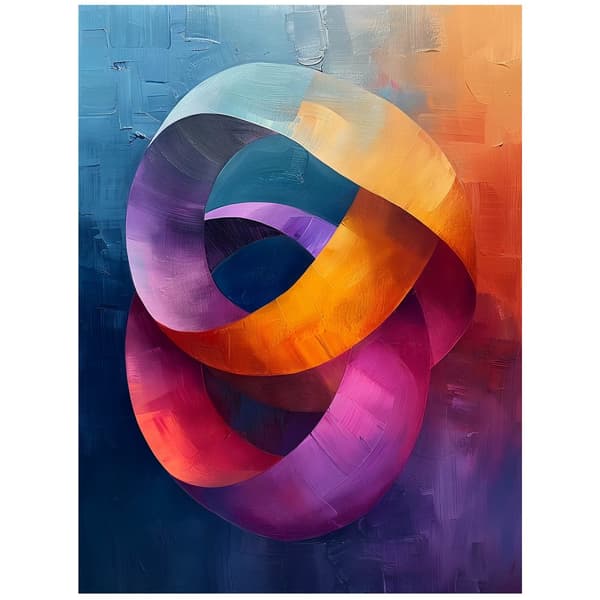 Dynamiske ringe Dynamiske ringe, 50x70 cm, mørkebrun træramme, 230 gsm mat papir