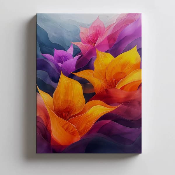 Dreamland Lilies Dreamland Lilies, 30x40 cm, guld aluminiumsramme, 230 gsm mat papir