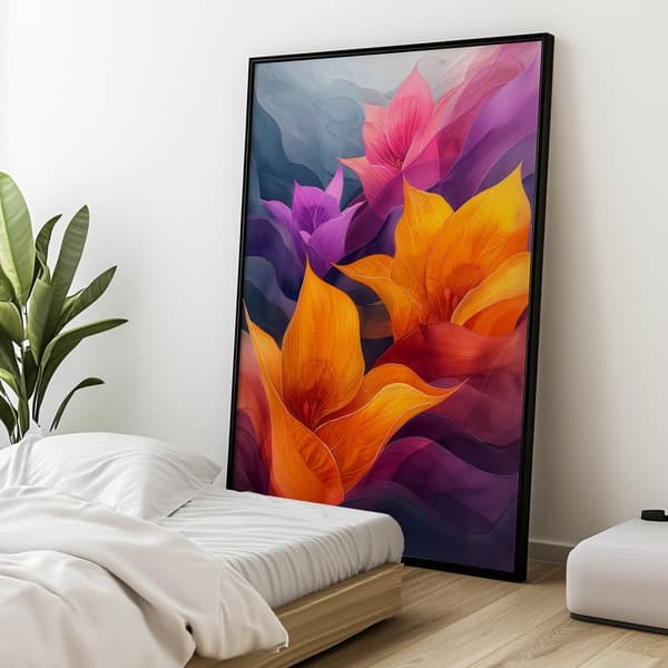 Dreamland Lilies Dreamland Lilies, 30x40 cm, guld aluminiumsramme, 230 gsm mat papir