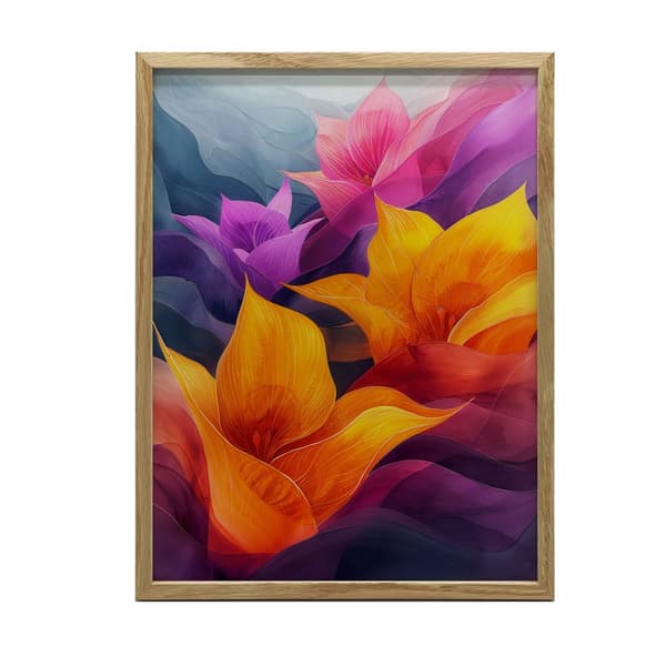 Dreamland Lilies Dreamland Lilies, 30x40 cm, guld aluminiumsramme, 230 gsm mat papir