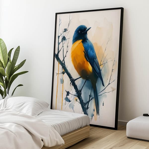 Bird Moment Bird Moment, 70x100 cm, mørkebrun træramme, 230 gsm mat papir