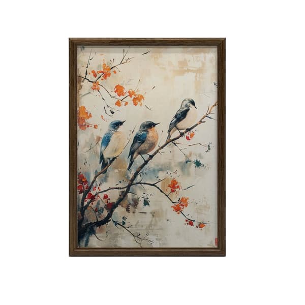 A Branch Full of Life A Branch Full of Life, 40x50 cm, guld aluminiumsramme, 230 gsm mat papir