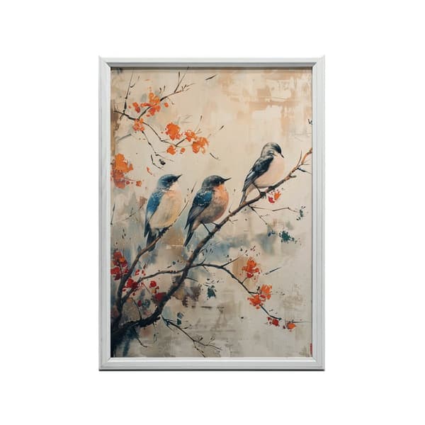 A Branch Full of Life A Branch Full of Life, 40x50 cm, guld aluminiumsramme, 230 gsm mat papir