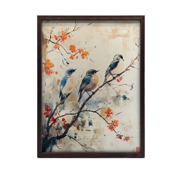 A Branch Full of Life A Branch Full of Life, 40x50 cm, guld aluminiumsramme, 230 gsm mat papir