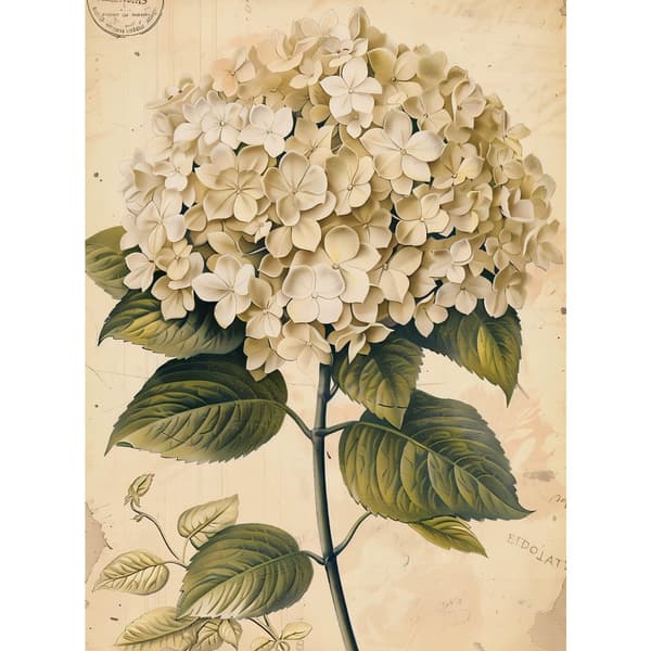 Classic Hortensia Classic Hortensia, 70x100 cm, sort aluminiumsramme, 230 gsm mat papir