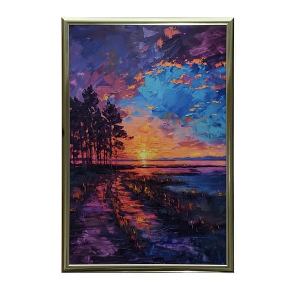 Sunset in Blissful Peace Sunset in Blissful Peace, 50x70 cm, lys egetræsramme, 230 gsm mat papir