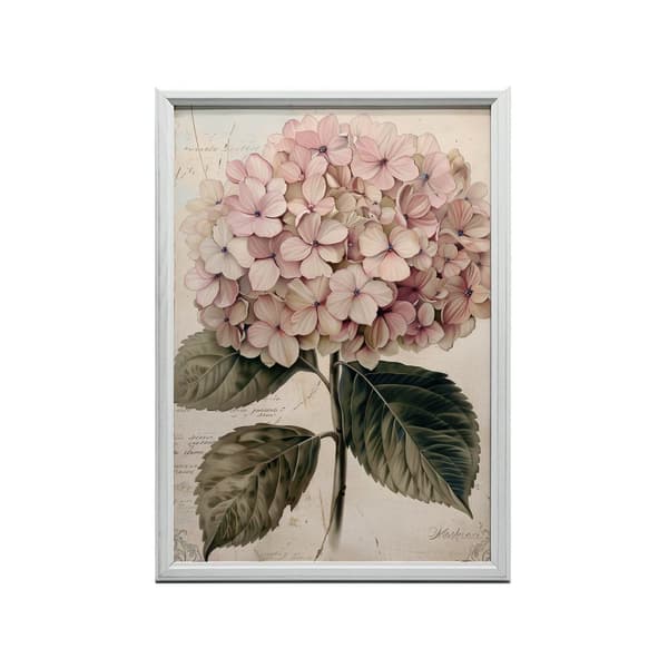 Härlig illustration av hortensia Härlig illustration av hortensia, 70x100 cm, oinramad, premiumduk på bårram