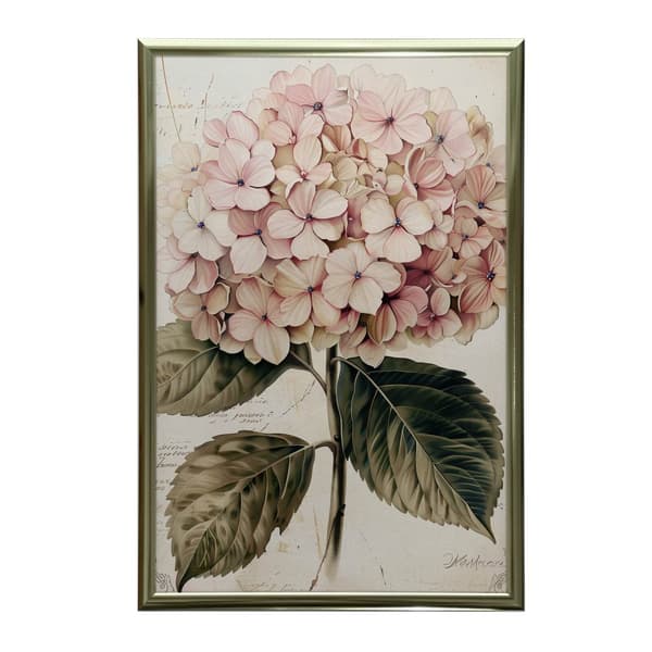 Härlig illustration av hortensia Härlig illustration av hortensia, 70x100 cm, oinramad, premiumduk på bårram
