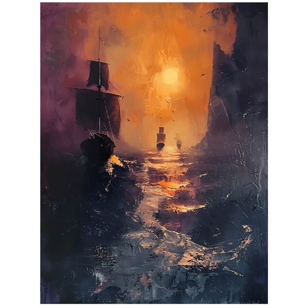 Pirate Adventure Pirate Adventure, 30x40 cm, lys egetræsramme, 230 gsm mat papir