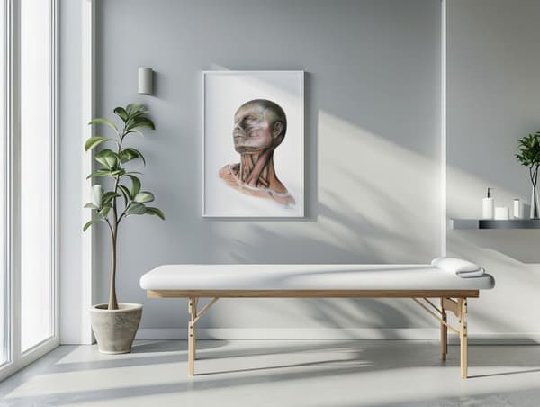 Nakkemuskler - Anatomisk plakat Nakkemuskler - Anatomisk plakat, 70x100 cm, uindrammet, 230 gsm mat papir