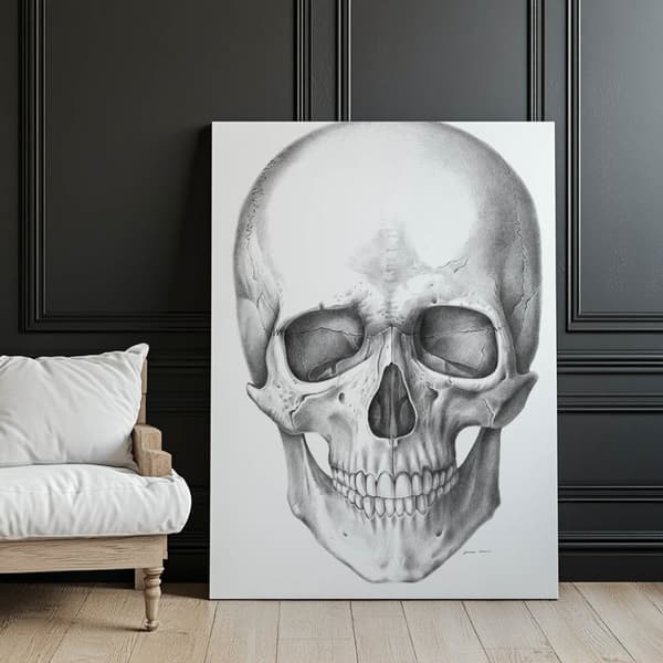 Skull (framtill) - Anatomisk affisch Skull (framtill) - Anatomisk affisch, 70x100 cm, oinramad, 230 gsm matt papper