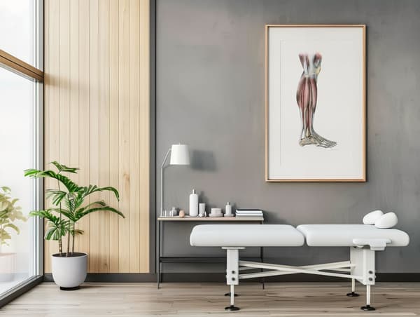 Muskler i underbenet på höger nedre extremitet - lateral vy (Norma Lateralis) - Anatomisk affisch Muskler i underbenet på höger underben - lateral vy