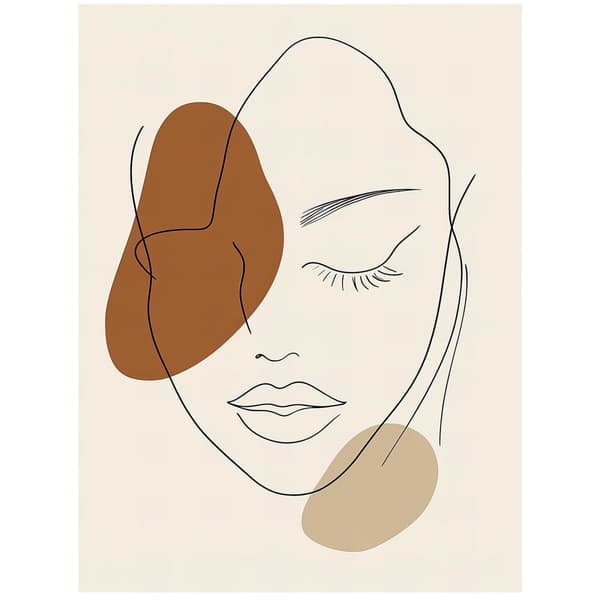 Calm Femininity in Line Calm Femininity in Line, 50x70 cm, svart aluminiumram, 230 gsm matt papper