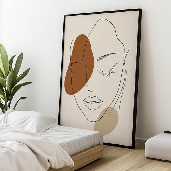 Calm Femininity in Line Calm Femininity in Line, 50x70 cm, svart aluminiumram, 230 gsm matt papper