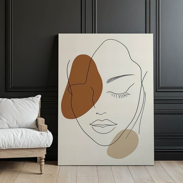 Calm Femininity in Line Calm Femininity in Line, 50x70 cm, svart aluminiumram, 230 gsm matt papper