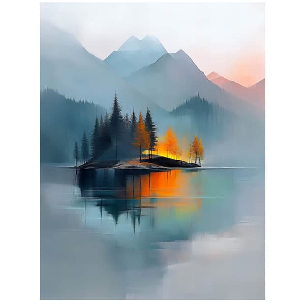 Oasis of Peace Oasis of Peace, 40x50 cm, guld aluminiumsramme, 230 gsm mat papir
