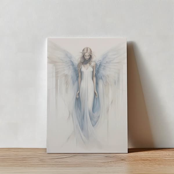 Angelic Blue Glow Poster Angelic Blue Glow Poster, 30x40 cm, guld aluminiumsramme, 230 gsm mat papir