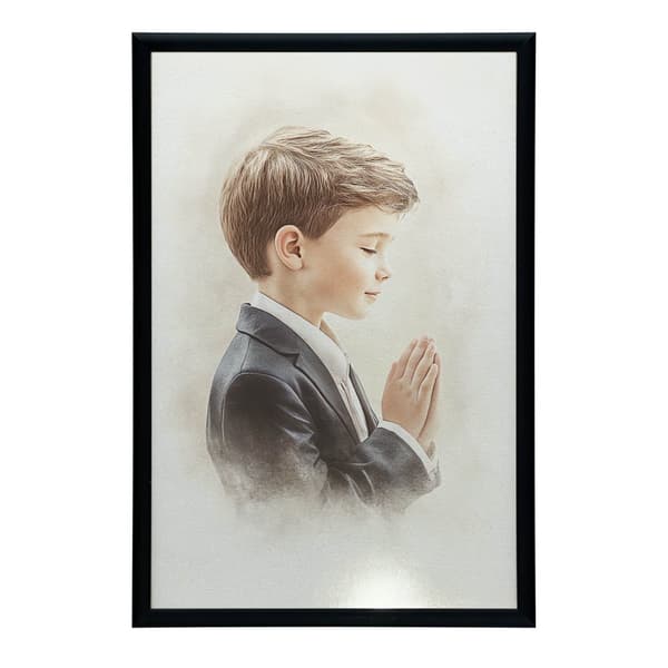 First Holy Communion Souvenir - Boy First Holy Communion Souvenir - Boy, 60x90 cm, sort aluminiumsramme, 230 gsm mat papir