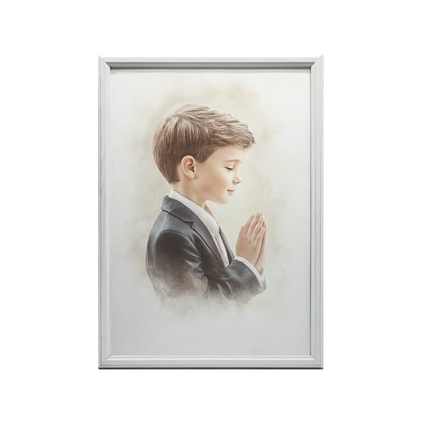 First Holy Communion Souvenir - Boy First Holy Communion Souvenir - Boy, 60x90 cm, guld aluminiumsramme, 230 gsm mat papir