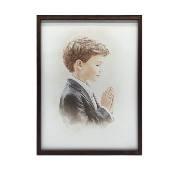 First Holy Communion Souvenir - Boy First Holy Communion Souvenir - Boy, 60x90 cm, guld aluminiumsramme, 230 gsm mat papir