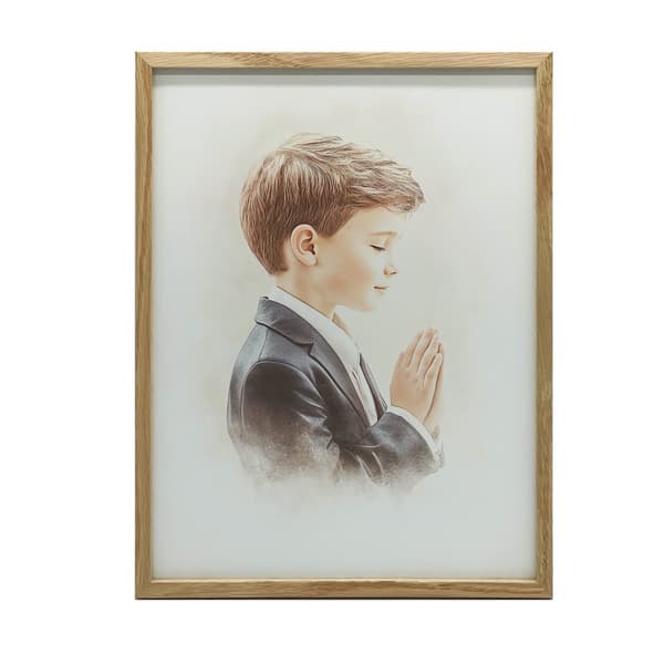 First Holy Communion Souvenir - Boy First Holy Communion Souvenir - Boy, 60x90 cm, guld aluminiumsramme, 230 gsm mat papir
