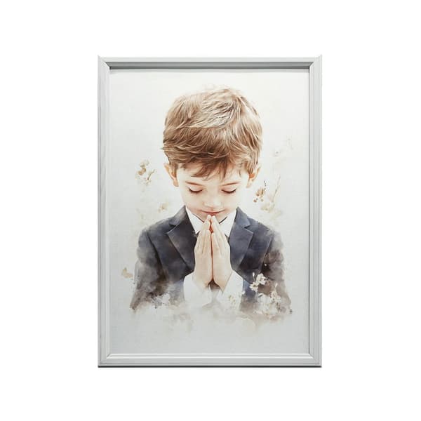 First Holy Communion - praying boy First Holy Holy Communion - praying boy, 70x100 cm, oinramad, premiumduk på bår
