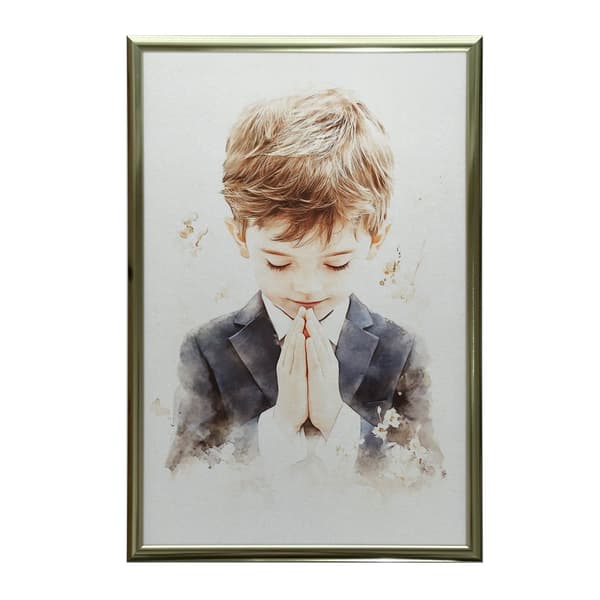 First Holy Communion - praying boy First Holy Holy Communion - praying boy, 70x100 cm, oinramad, premiumduk på bår