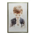 Miniatyrbild 10 av 10: First Holy Communion - praying boy First Holy Holy Communion - praying boy, 70x100 cm, oinramad, premiumduk på bår