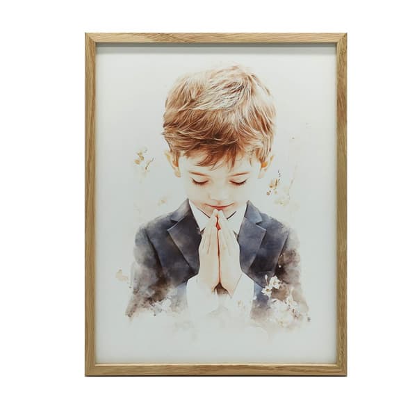 First Holy Communion - praying boy First Holy Holy Communion - praying boy, 70x100 cm, oinramad, premiumduk på bår