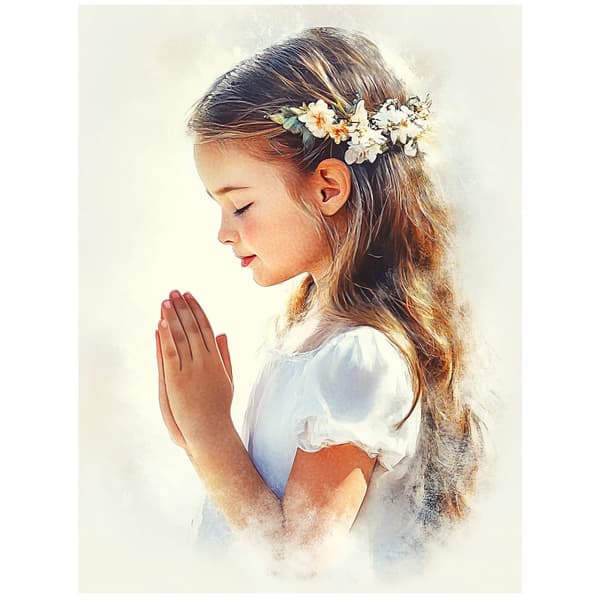 First Holy Communion Souvenir - Girl First Holy Communion Souvenir - Girl, 60x90 cm, svart aluminiumram, 230 gsm matt papper