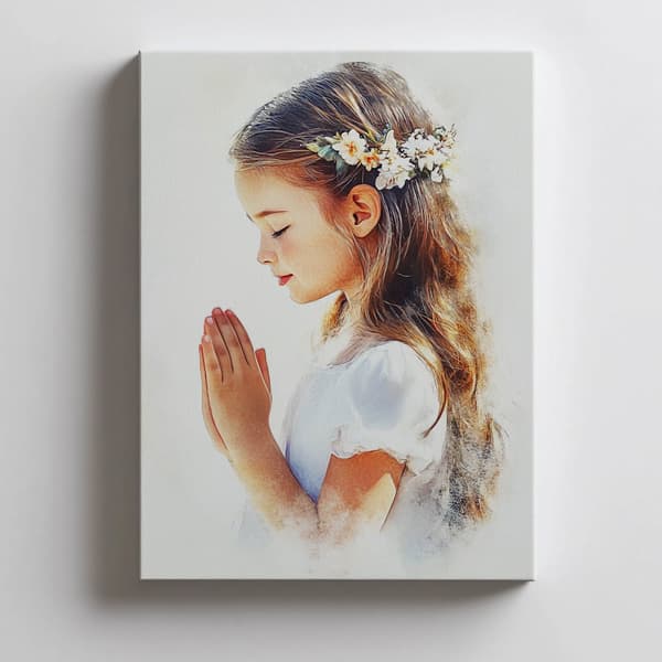 First Holy Communion Souvenir - Girl First Holy Communion Souvenir - Girl, 60x90 cm, svart aluminiumram, 230 gsm matt papper