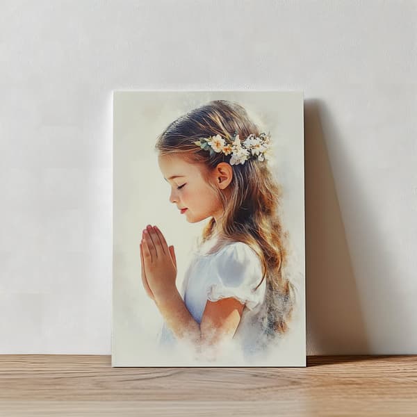 First Holy Communion Souvenir - Girl First Holy Communion Souvenir - Girl, 60x90 cm, svart aluminiumram, 230 gsm matt papper