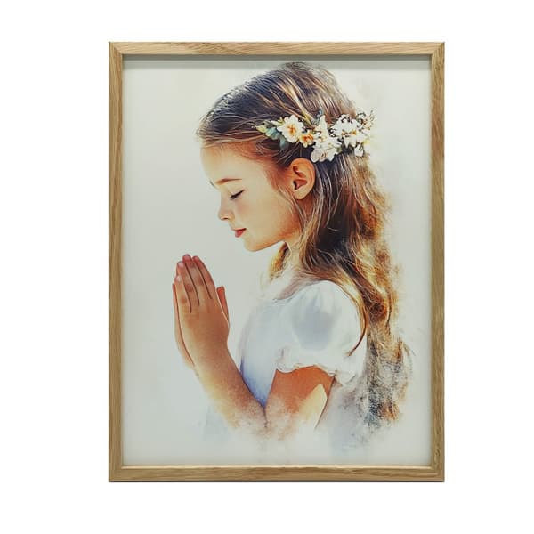 First Holy Communion Souvenir - Girl First Holy Communion Souvenir - Girl, 60x90 cm, svart aluminiumram, 230 gsm matt papper