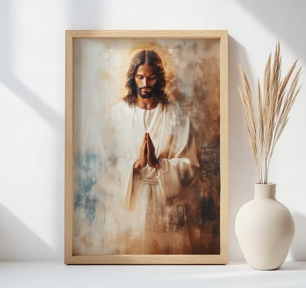 Jesus in Prayer Jesus in Prayer, 70x100 cm, uindrammet, 230 gsm mat papir