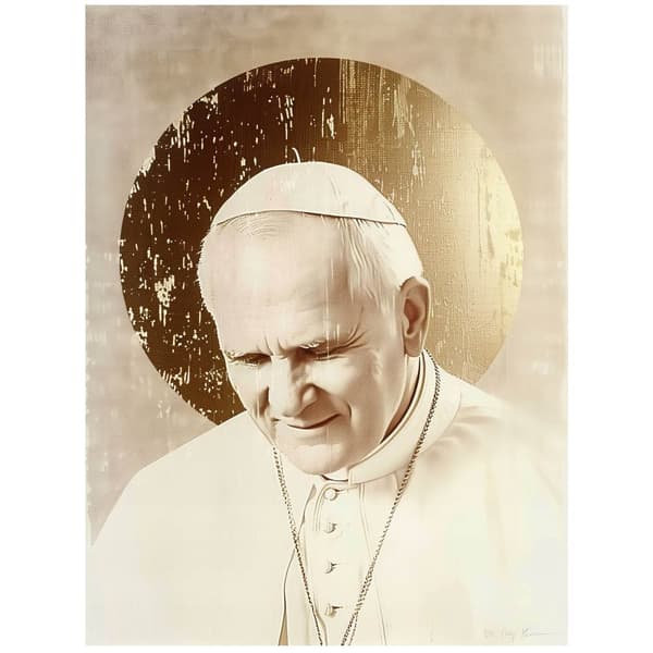 Portræt af pave Johannes Paul II Portræt af pave Johannes Paul II, 50x70 cm, uindrammet, 230 gsm mat papir