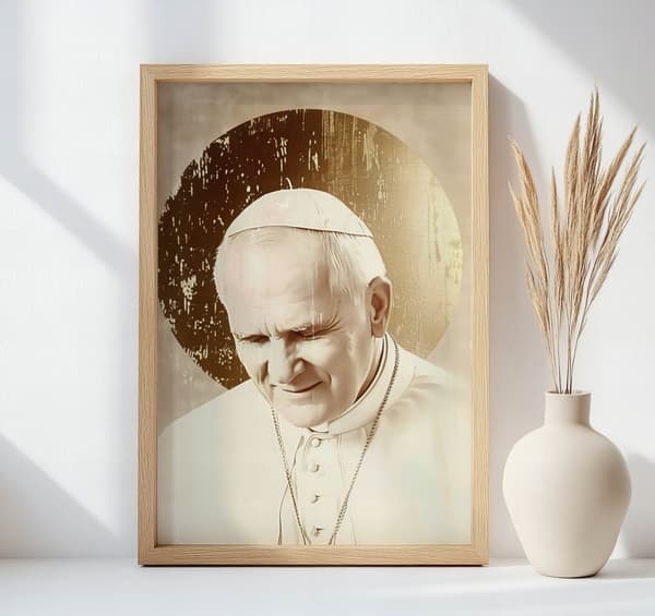 Portræt af pave Johannes Paul II Portræt af pave Johannes Paul II, 50x70 cm, uindrammet, 230 gsm mat papir