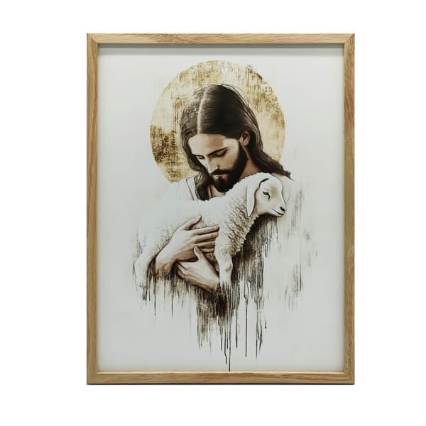 Jesus med lam Jesus med lam, 40x50 cm, uindrammet, 230 gsm mat papir