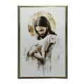 Pikkukuva 10 / 10: Jeesus lampaan kanssa Jeesus karitsan kanssa, 60x90 cm, kultainen alumiinirunko, 230 gsm mattapaperi