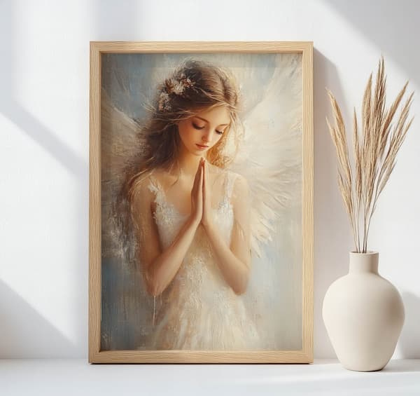 Angel Prayer II Angel Prayer II, 50x70 cm, mörkbrun träram, 230 gsm matt papper