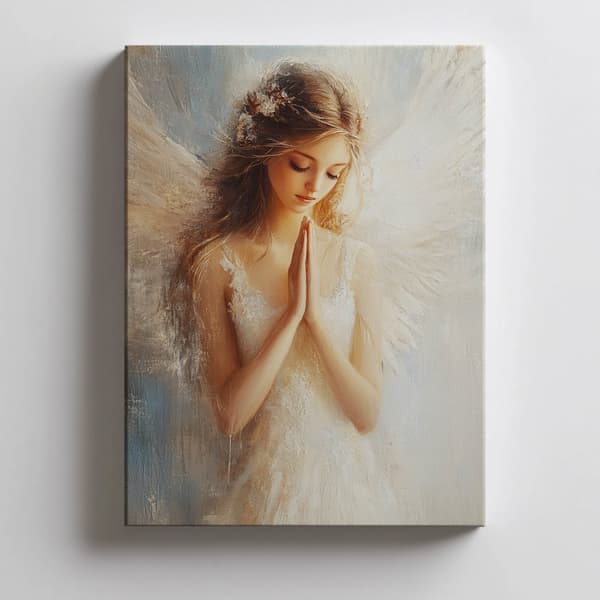 Angel's Prayer II Enkelin rukous II, 70x100 cm, tummanruskea puurunko, 230 gsm mattapaperi