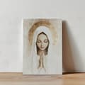 Miniatyrbild 6 av 10: Mary's Prayer in Silence Mary's Prayer in Silence, 30x40 cm, oinramad, premiumduk på bår