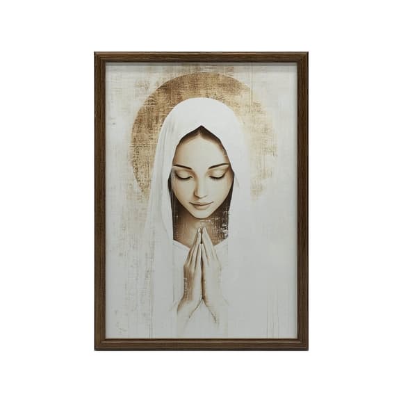Mary's Prayer in Silence Mary's Prayer in Silence, 70x100 cm, guld aluminiumram, 230 gsm matt papper