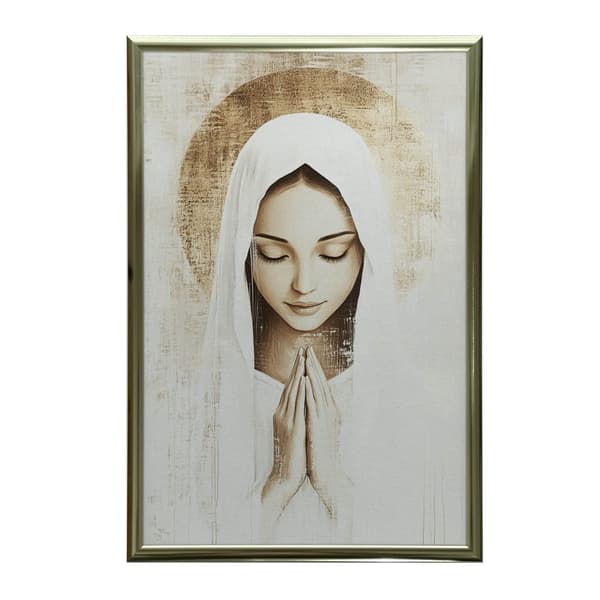 Mary's Prayer in Silence Mary's Prayer in Silence, 70x100 cm, lys egetræsramme, 230 gsm mat papir