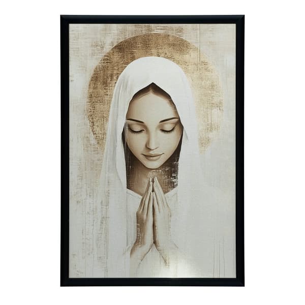 Mary's Prayer in Silence Mary's Prayer in Silence, 70x100 cm, lys egetræsramme, 230 gsm mat papir