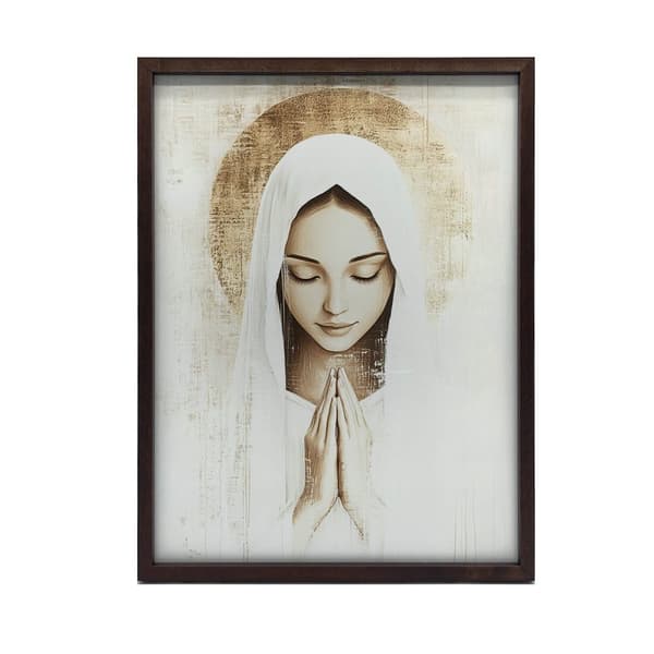 Mary's Prayer in Silence Mary's Prayer in Silence, 70x100 cm, lys egetræsramme, 230 gsm mat papir