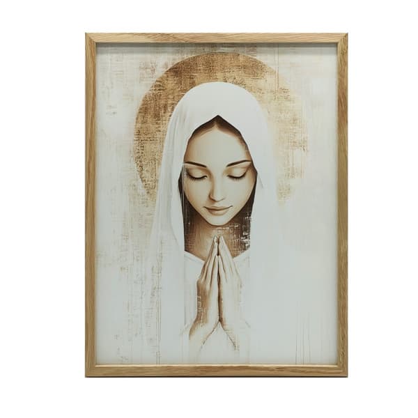 Mary's Prayer in Silence Mary's Prayer in Silence, 70x100 cm, lys egetræsramme, 230 gsm mat papir